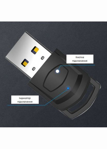 Bluetooth 5.0 адаптер підключення навушників для Sony PS5 PS4 HS-PS5101 (М140080) None (300527314)