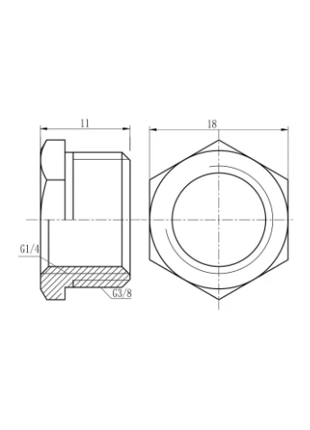 Футорка Forte 3/8"х1/4" НВ SF37496 Thermo Alliance (397094285)