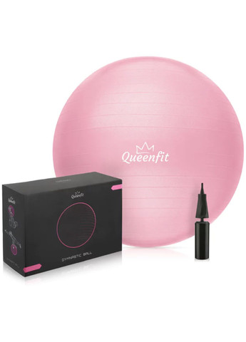 Фитбол 65см светло-розовый + насос Queenfit (303127074)