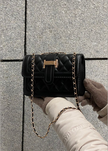 Женская сумка кросс-боди на цепочке 10209 черная No Brand (290704947)