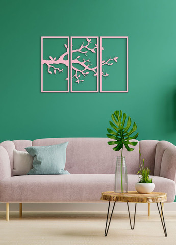 Декор в комнату, современная картина на стену "Ветвь вишни картина модульная", стиль лофт 60х95 см Woodyard (292111799)