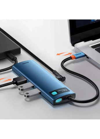 Док-станція Metal Gleam Series 8-in-1 Gray (31939) Baseus (306581913)