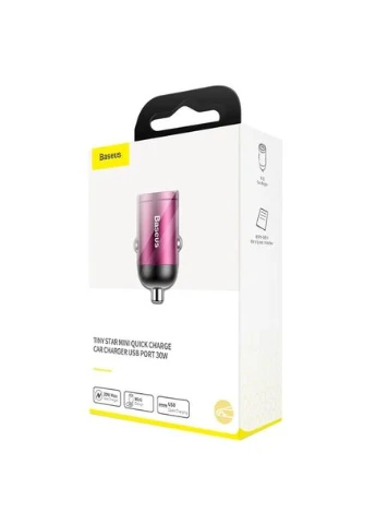 Автомобільний бездротовий зарядний пристрій Tiny Star Mini 30W USB Baseus (360427301)
