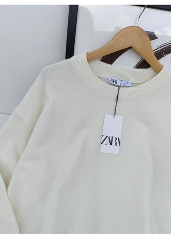 Білий демісезонний базовий молочний светр Zara