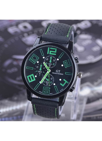 Чоловічий спортивний годинник кварцовий з силіконовим ремінцем чорний (sku_019) No Brand (350906506)