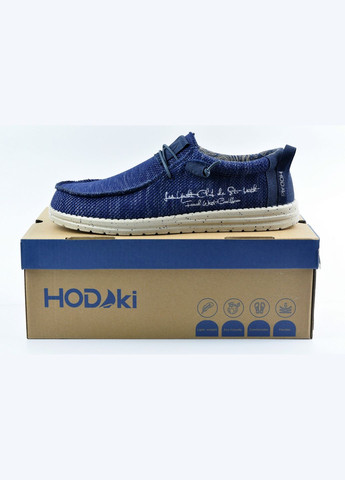 Синие мужские мокасины Hodaki