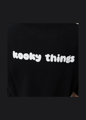 Футболка женская оверсайз "Kooky things" черного цвета (1111L407) No Brand - (335811356)