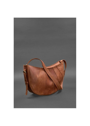 Жіноча шкіряна сумка через плече Круасан світло-коричнева BlankNote (302009110)