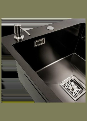 Кухонная мойка 78*50С L PVD черная Handmade (углубленная полка, 3.0/1.0 мм) Platinum (336937455)