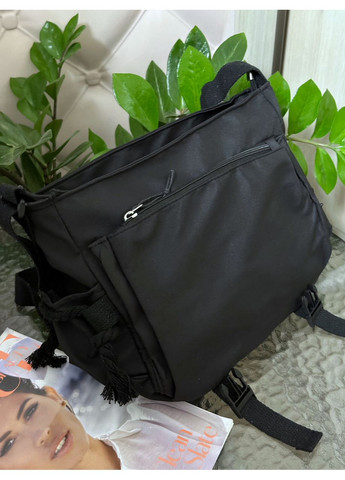 Сумка через плечо молодежная со значками аниме JLCH черная. Сумка студенческая, школьная.Сумка для прогулок No Brand (350613507)