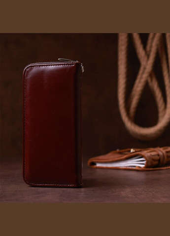 Жіночий гаманець на одну блискавку з екошкіри гладкий з монетницею 19038 KIVI (306882015)