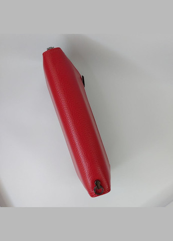 Женский кошелек большой на молнии с кистевым ремешком из натуральной кожи красный No Brand (335821281)