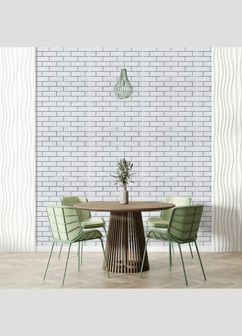 Самоклеющаяся 3D панель 700х770х3мм Белый кирпич полоска серебро (100-3) SW-00000752 Sticker Wall (315791575)