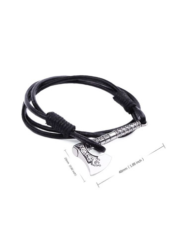 Чоловічий Браслет з гладкої шкіри B109609 в скандинавському стилі (Розмір: 19,5см) WellDone (338861349)