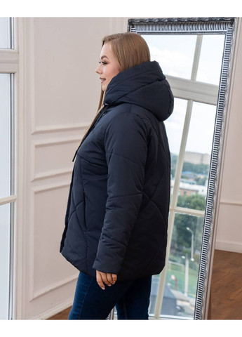 Синяя демисезонная осенняя женская куртка большого размера SK