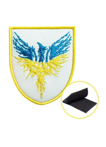 Набір шевронів 2 шт., світяться в темряві з липучкою Птах Фенікс 8х9,5 см, вишитий патч (800030061) ТМ IDEIA (391255023)