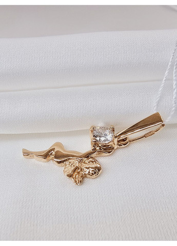 Золотой подвес «Ангелик с фианитом», красное золото 585 пробы. No Brand (367267947)