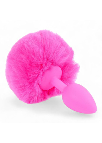 Анальная пробка для начинающих силикон заячий хвостик бубон розового цвета Анальныйхвост ToyFa (317748201)