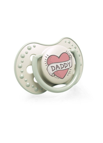 Пустушка силіконова I love, симетрична, 6-18 міс., 2 шт., бежевий з сірим () Lovi 22/868 (328397561)