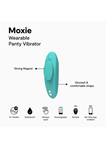 Вібратор в трусики Moxie+ Aqua We-Vibe (315497745)