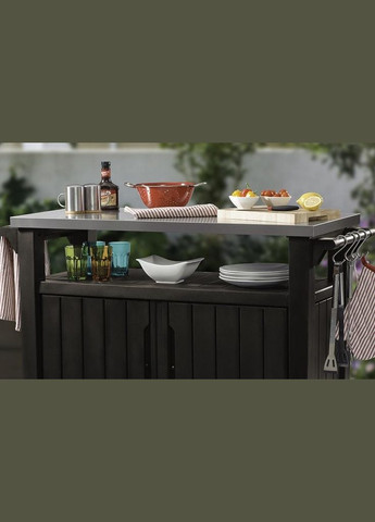 Стол-буфет садовый для барбекю UNITY XL,, 207 л Keter (329407549)
