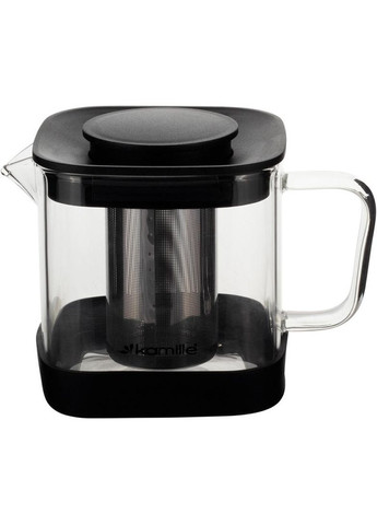 Чайник скляний заварювальний 1000мл із ситечком для чаю та трав глечик для напоїв Kamille (368991198)