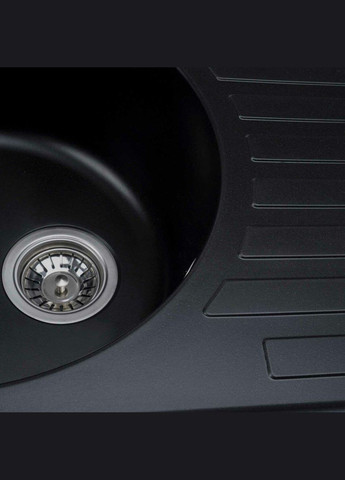 Гранітна мийка для кухні LIRA 7750 матова Чорна Valeso (342071540)