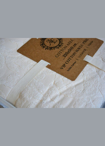 Махрове покривало Cotton Area 220 х 240 см Кремове AE (366423251)