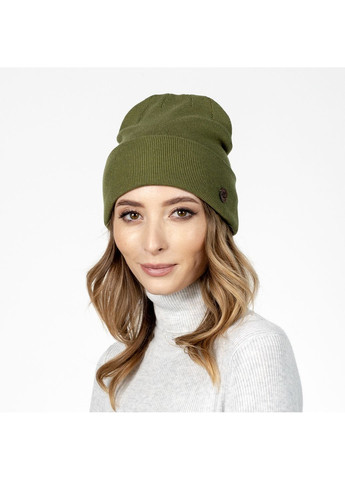 Шапка біні жіноча віскоза зелена RUTH LuckyLOOK 592-766 (322790930)