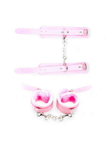 Наручники BDSM связывание БДСМ садо мазо атрибутика розового цвета с мягкой отделкой China (317747816)