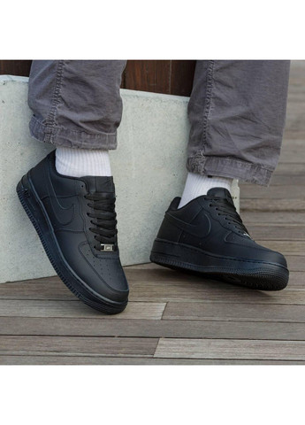 Черные демисезонные кроссовки мужские Nike Air Force 1 Low 07 Premium Black CW2288
