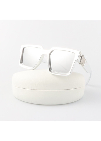 Солнцезащитные очки унисекс квадратные Millionaires зеркальные белые No Brand (292732067)