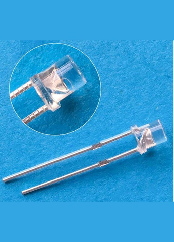 Світлодіод яскравий рожевий 3мм (плоский капелюшок 120-140 градусів) 3В Sunlight (301085416)