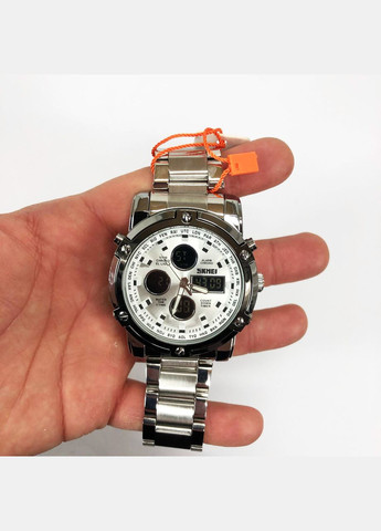 Годинник наручний чоловічий 1389SI SILVER, брендовий чоловічий годинник. Колір: срібний Skmei (364665314)