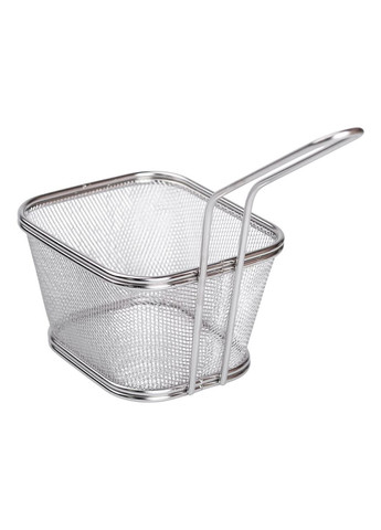 Кошик сервірувальний для подачі фрі та снеків 13х11х7см фритюрниця нержавіюча сталь HP-19-3-L Zhongjing (370707581)