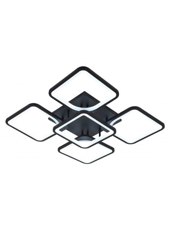 Люстра стельова Led 6112-5 BK 86W чорна з пультом Sirius 048367 (316463553)