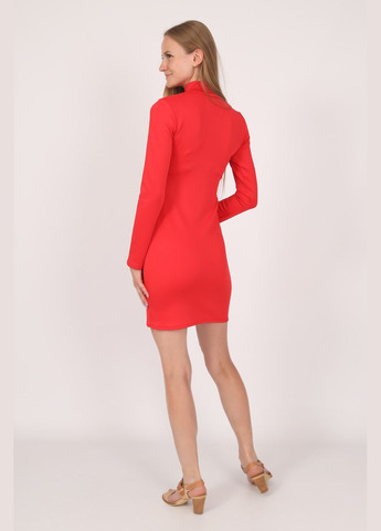 Червона ділова сукня-гольф жіноча, обтягуюча, трикотажна, коротка. чорний No Brand