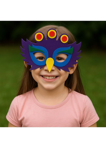 Маска павлина детская из фетра one size разноцветный Jannet Маска (368148101)