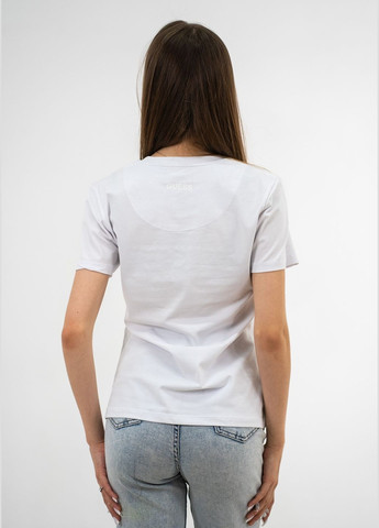 Белая летняя футболка женская Guess