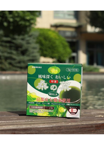 Organic Mulberry Leaf Powder екстракт листя шовковиці для зниження рівня цукру в крові, 60 стіків ENZYM (316566204)