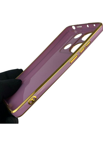 Чохол для Redmi Note 13 Pro 4G з кільцем MagSafe із золотою окантовкою на сяомі редмі нот 13 про чорничний gs1 Xiaomi (366229415)