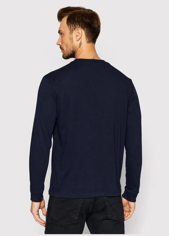 Темно-синий демисезонный повседневный, кэжуал лонгслив LC