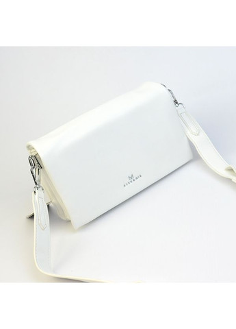 Белая женская маленькая сумка клатч кросс боди на три отделения через плечо Alex&Mia (354182794)