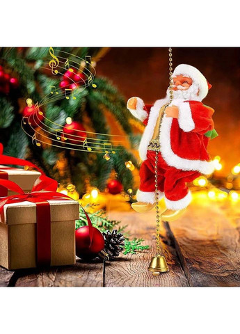 Санта Клаус на цепочке, новогодний Дед Мороз, Санта ползает по веревке, поднимающийся вверх Николай, новогодняя игрушка No Brand (366817607)