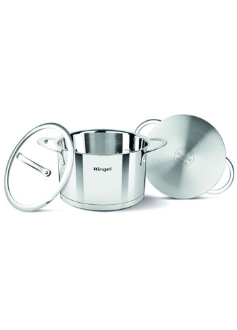 Каструля Grey Line, 5.5 л, 24 см, з кришкою, нержавіюча сталь (RG-2022-24) Ringel (369965923)