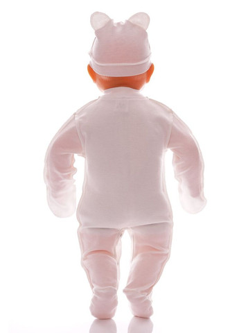 Человечек с шапкой интерлок ля-ля молочный 56 см (54014) BABYKROHA (334278794)