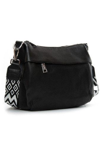 Жіноча шкіряна сумка через плече 6001 black Alex Rai (370766802)