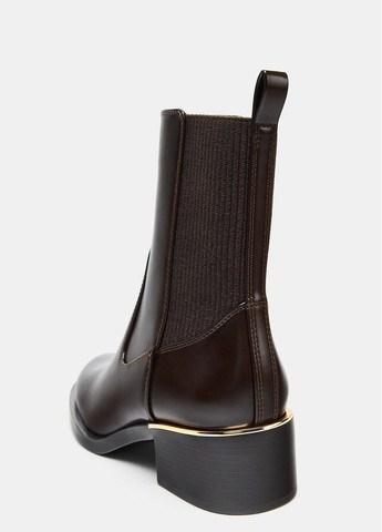 Темно-коричневые демисезонная ботильоны Zara
