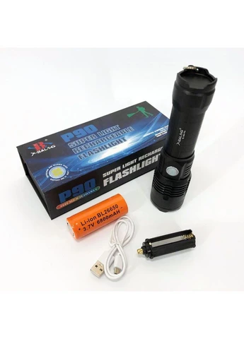 Мощный тактический фонарь BL-B88-P90, Мощный ручной фонарик, CB-765 Мощные фонарики X-Balog (352769366)