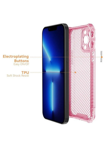 Чехол TPU Ease Carbon color series для Apple iPhone 12 Pro Max (6.7") Розовый Epik (372845635)